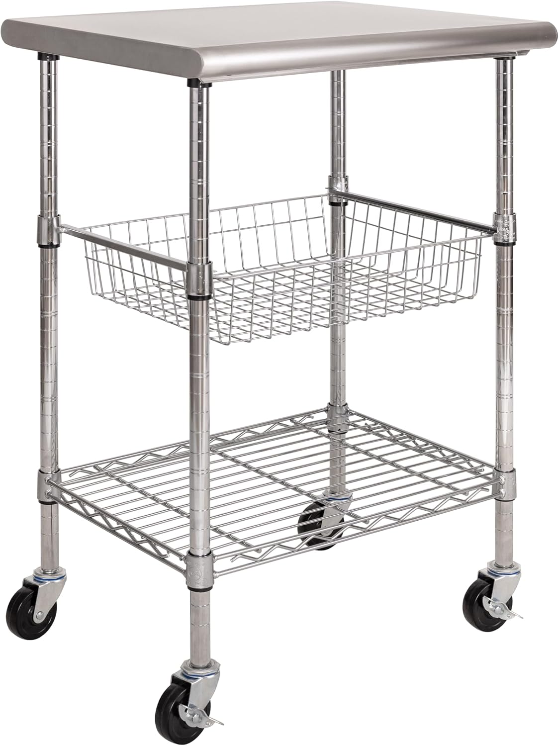 Commercial Kitchen Prep Table With Storage - Paslanmaz Çelik Ticari Yemek Hazırlık Masası