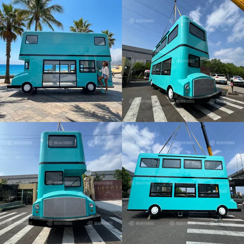 Commercial Kitchen On Wheels - Yiyecek Kamyonu, Çift Katlı Otobüs, Mobil
