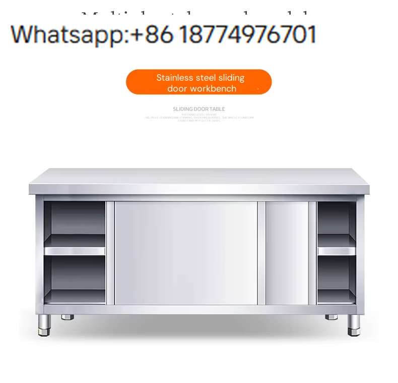 Commercial Kitchen Prep Table With Storage - Paslanmaz Çelik Tezgah Ağır Hizmet Tipi