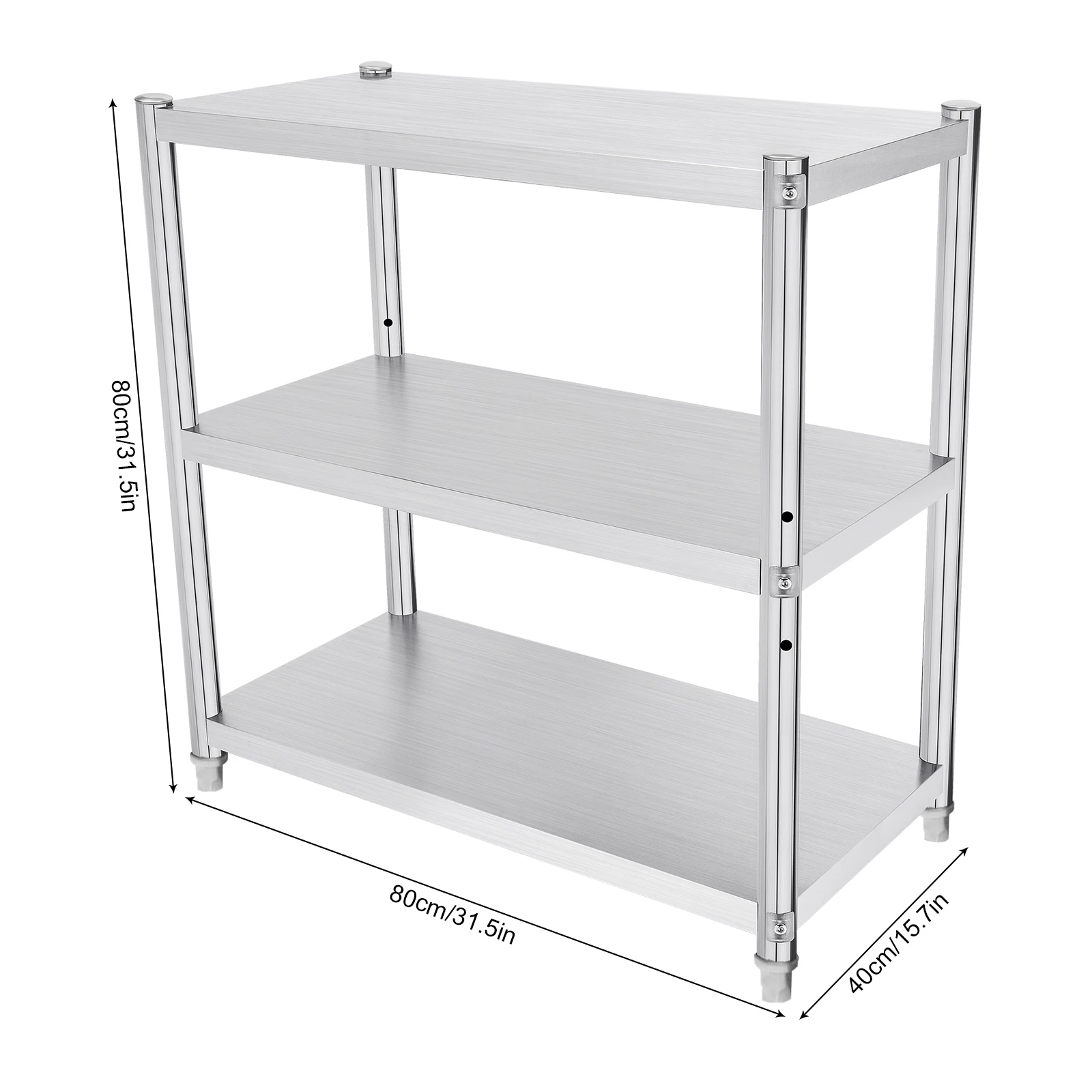 Commercial Kitchen Prep Table With Storage - Ağır Hizmet Tipi Paslanmaz Çelik Ticari