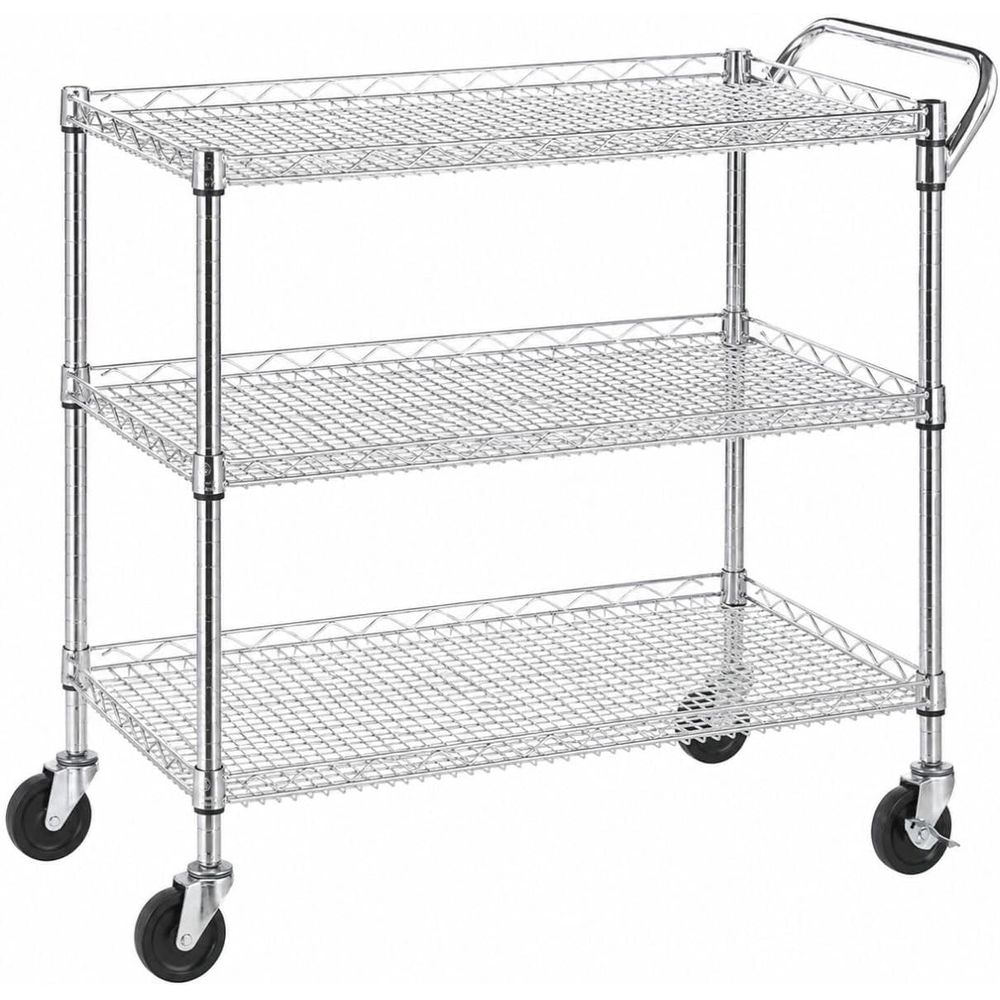 Commercial Kitchen On Wheels - Ağır Hizmet Tipi 3 Katlı Tekerlekli