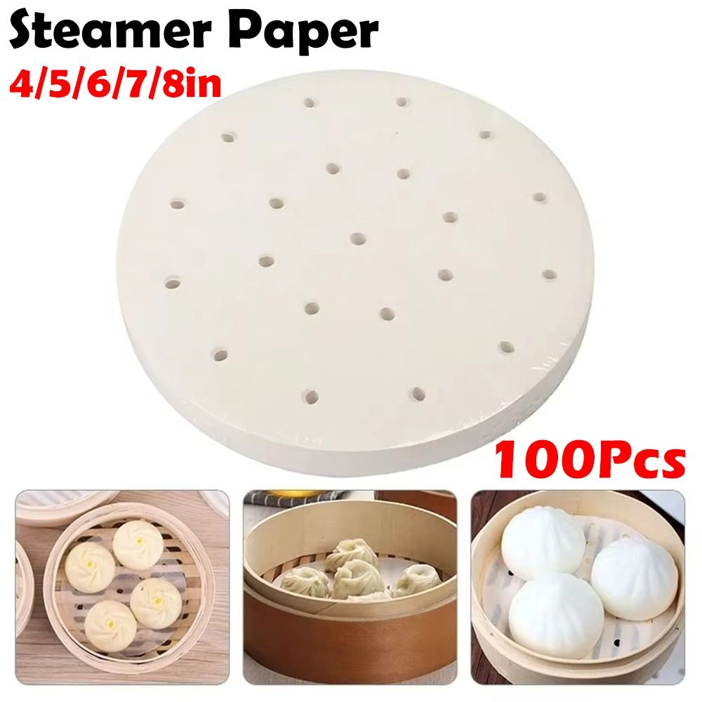 Commercial Kitchen Supplies - 100 Adet Buğulanmış Kağıt Buğulanmış Çörekler