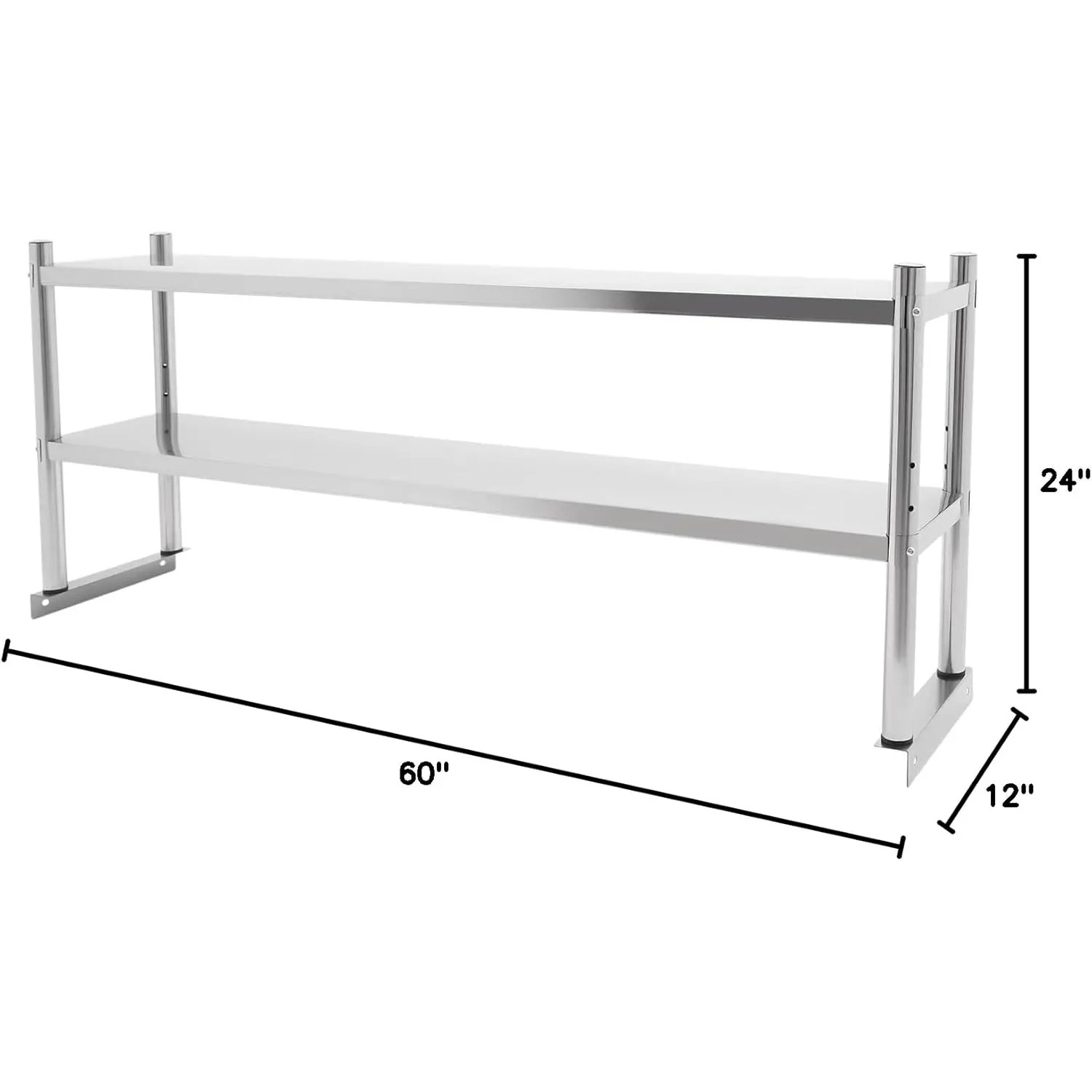 Paslanmaz Çelik Çift Katlı Üst - Commercial Kitchen Prep Table With Storage incelemesi ve fiyatı