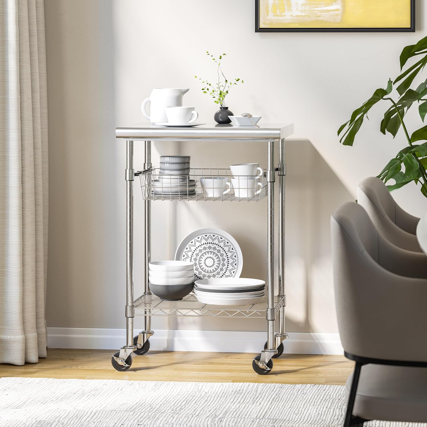 Paslanmaz Çelik Ticari Hazırlı - Commercial Kitchen Prep Table With Storage incelemesi ve fiyatı