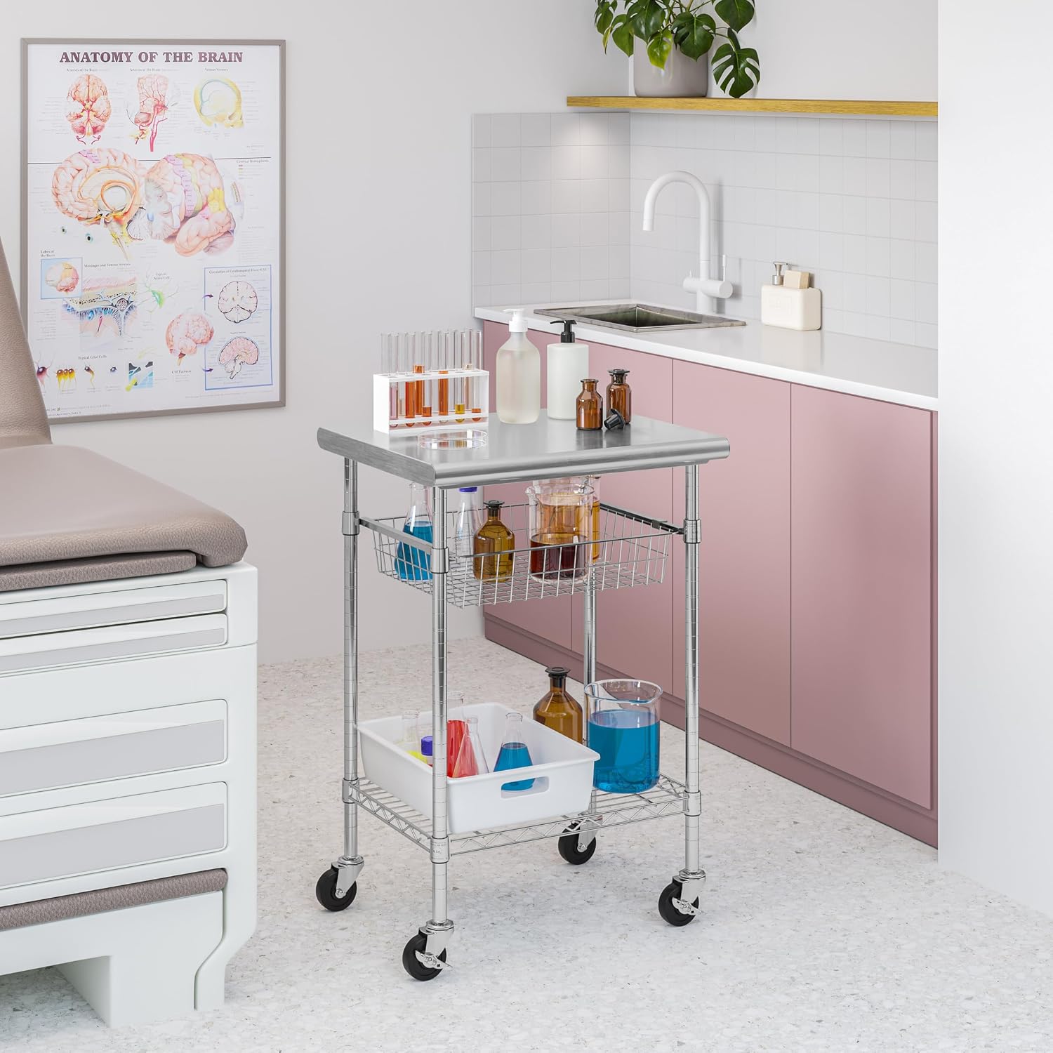 Paslanmaz Çelik Ticari Hazırlı - Commercial Kitchen Prep Table With Storage incelemesi ve fiyatı