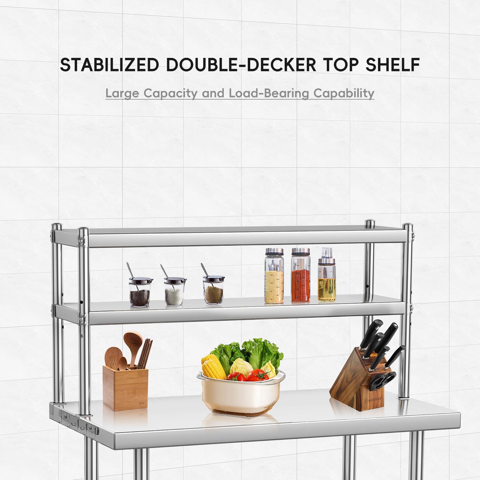 48x24 Ağır Hizmet Tipi Paslanm - Commercial Kitchen Prep Table With Storage incelemesi ve fiyatı