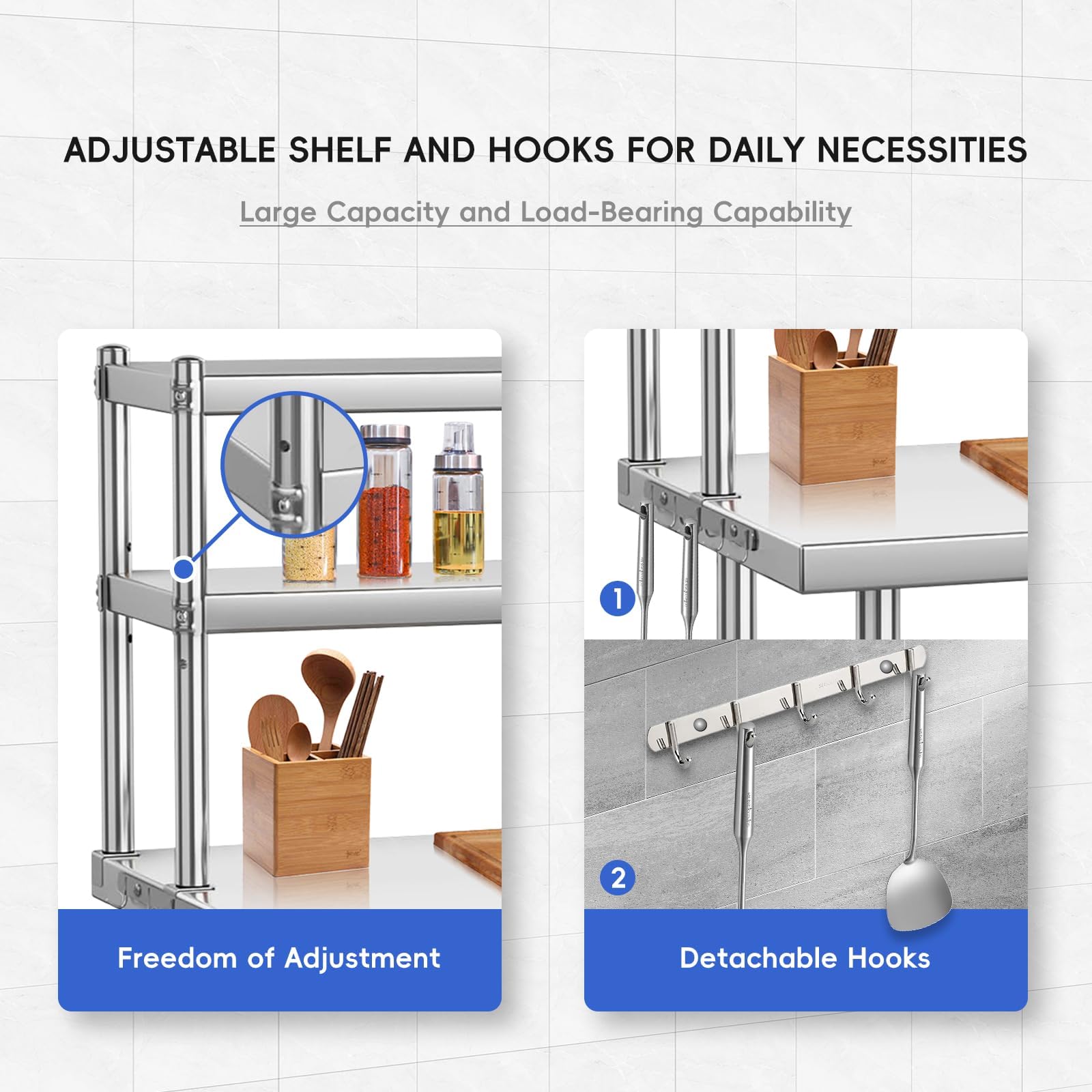 48x24 Ağır Hizmet Tipi Paslanm - Commercial Kitchen Prep Table With Storage incelemesi ve fiyatı