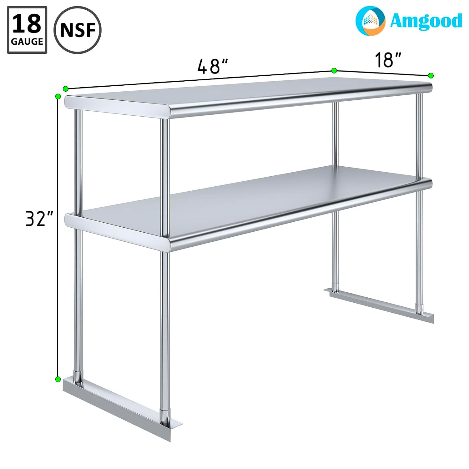48 inç Çift Katmanlı Paslanmaz - Commercial Kitchen Prep Table With Storage incelemesi ve fiyatı