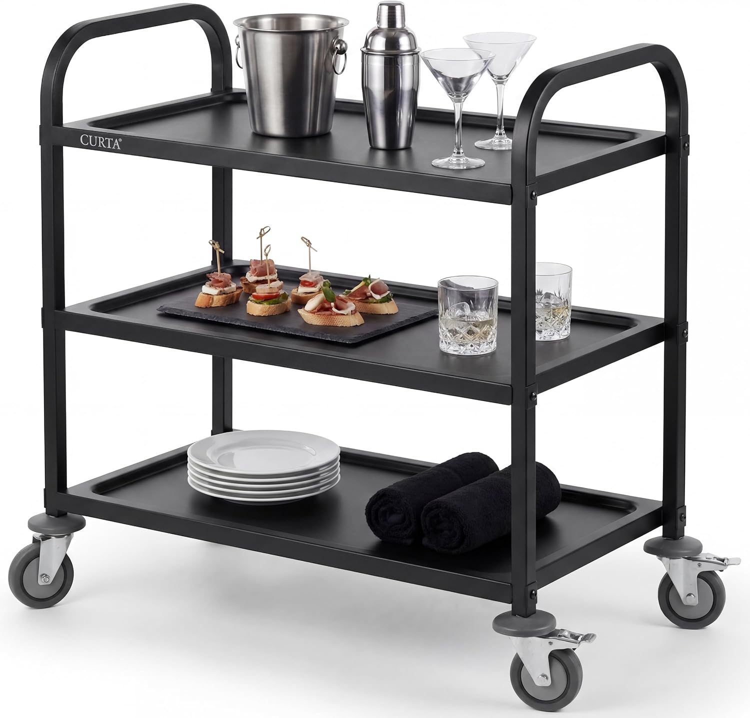 Siyah Paslanmaz Çelik Servis A - Commercial Kitchen On Wheels incelemesi ve fiyatı