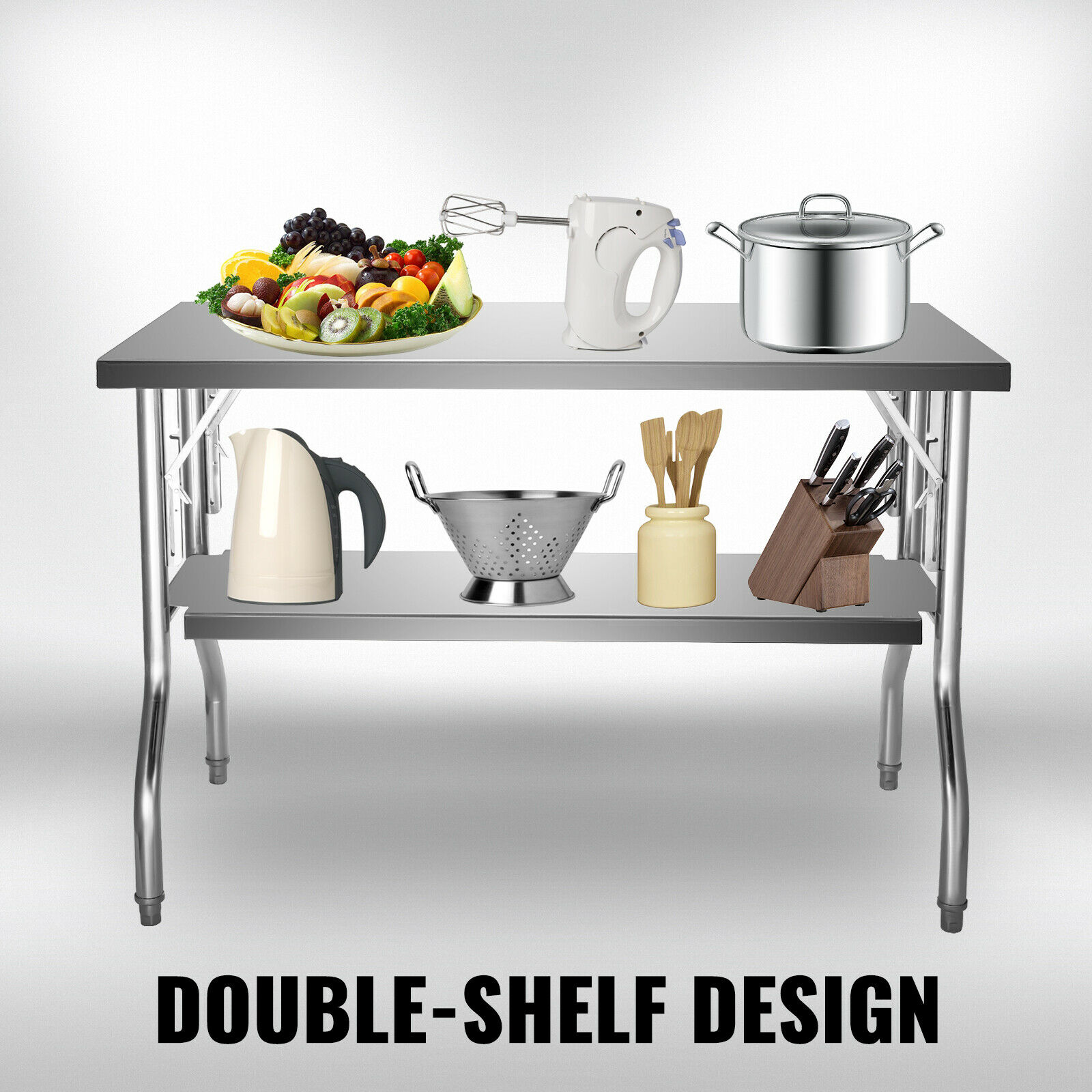 Tek/Çift Raflı Profesyonel Pas - Commercial Kitchen Prep Table With Storage incelemesi ve fiyatı