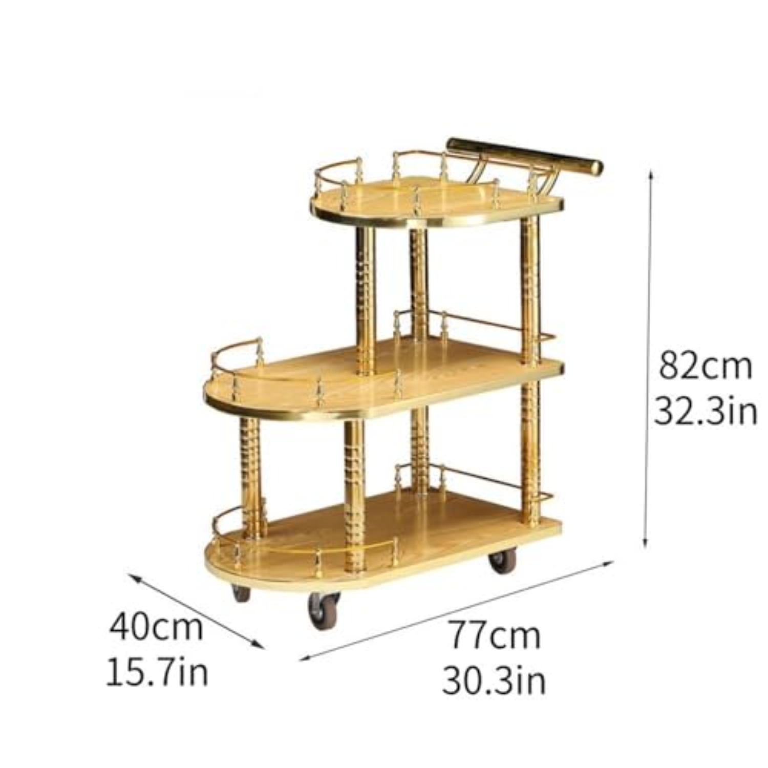 3 Katlı Bar Arabası, Tekerlekl - Commercial Kitchen On Wheels incelemesi ve fiyatı